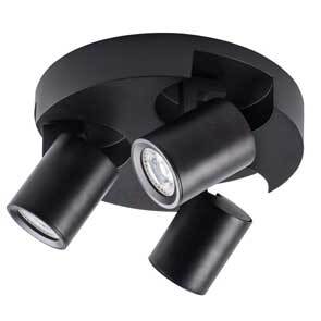 Laurin Black TrIPle Plate Surface Spotlight GU10