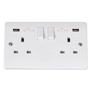 Mode 13A 2G Switched Socket With 2 X 2.1A Usb Outlet
