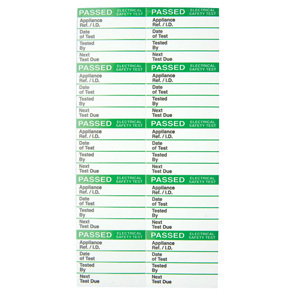 Pass Test Labels Lge 42.5-32.5mm (50Pk)