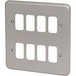 8 Gang Grid Front Plate Metal