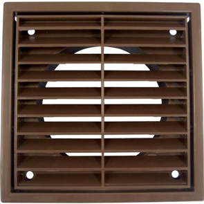 6Inch Fixed Louvred Grille Brown