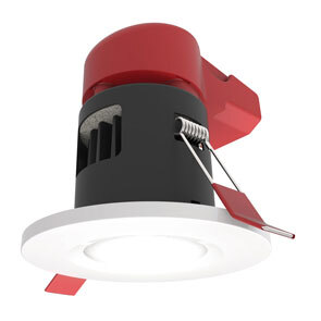 Prism LED Fire Rated Downlight Cool White 8W 670Lm 60Deg IP65 Dimmable With White