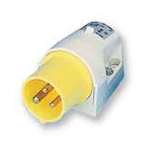 32A 110V Appliance Inlet Yellow Surface Mount