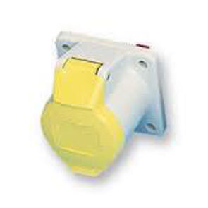 Panel Socket 16A 3P 110V Yellow