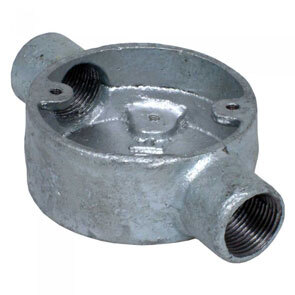 25mm Circular Conduit Box Through Galv