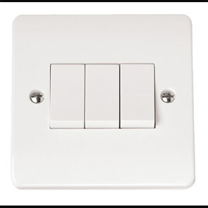 10Ax 3 Gang 2 Way Plate Switch