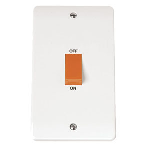 45A 2 Gang Single Cooker Switch