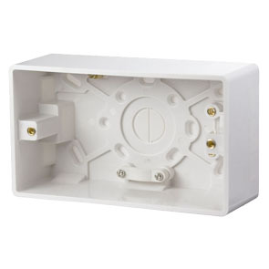 2 Gang 47mm Deep Pattress Box