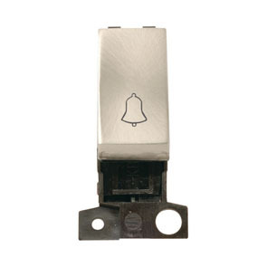 1 Way Bell Retractive Ingot 10A Switch Satin Chrom