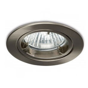 Brushed Nickle Fixed GU10 Downlight Flameguard IP20