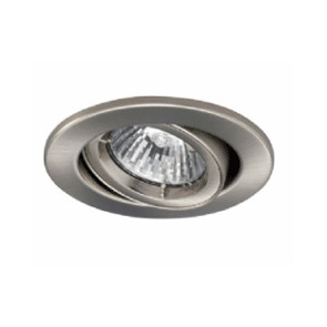 Brushed Nickel Adjustable GU10 Downlight Flameguard IP20