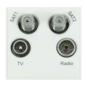 Quad Tv, Radio, Sat 1 And Sat 2 – Polar White