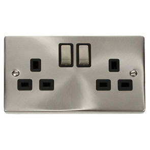 2 Gang 13A DP Ingot Switched Socket Outlet