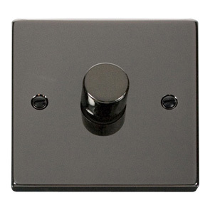 Black Nickel 1 Gang 2 Way 400W Dimmer Switch