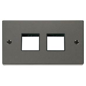4 Gang Plate Black Nickel