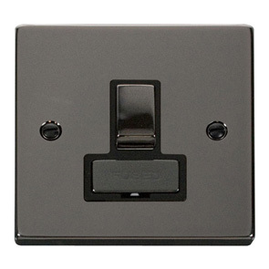 13A Fused Spur Ingot Switches Black Nickel