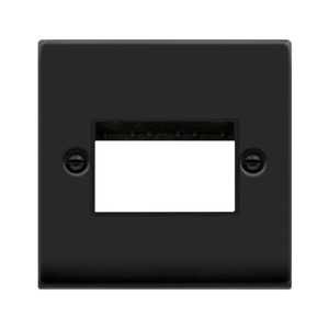 Frontplate, 1 Gang 3 Aperture, Black Gasket Victorian
