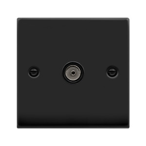 Socket, CoAxial Single, Black Insert Victorian