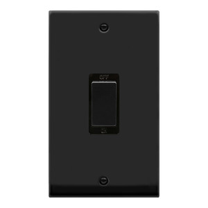 Switch, 2 Gang DP, Black Insert Victorian