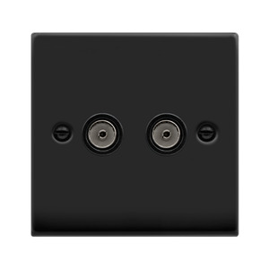 Socket, CoAxial Twin, Black Insert Victorian