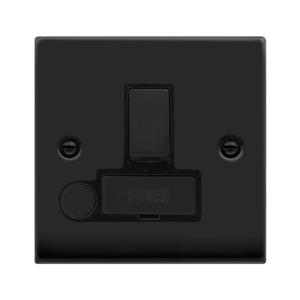 Connection Unit, Ingot Switched c/w Flex Outlet, Black Insert Victorian