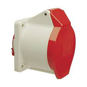 Panel Socket 5Pin 415V Red
